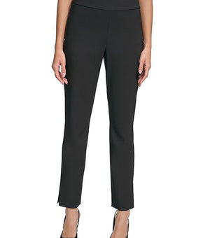 Calvin Klein Womens Pintuck High-Waisted Pants Size 4 Black