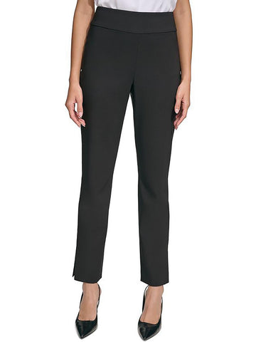 Calvin Klein Womens Pintuck High-Waisted Pants Size 4 Black