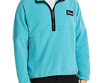 Penfield Mens Turquoise Classic Fit Quarter-Zip Fleece Sweater Blue Size XL