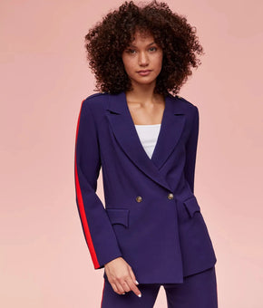Disney Women Minnie Majorette Double-Breasted Boyfriend Blazer Blue Size 4 $120
