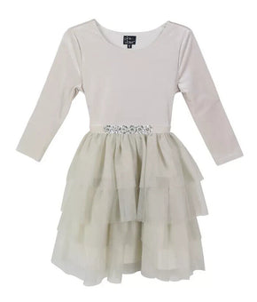 Pink Violet Big Girls Velvet Bodice Shimme Ivory Size 16 MSRP $84