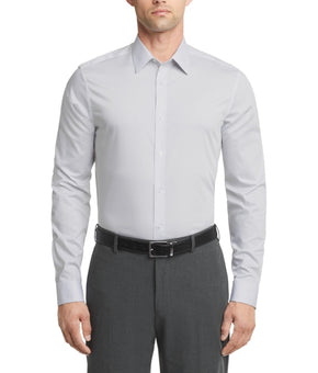 Calvin Klein Steel+Slim Fit Stretch Wrinkle Free Dress Shirt Gray Size 17x34/35