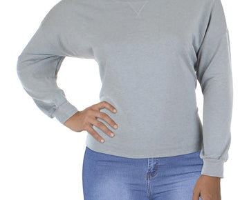 Nike Womens Yoga French Terry Fitness Sweatshirt Size S Gray