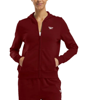Reebok Women's Fleece Full-Zip Hoodie Brick Red Size S MSRP $55