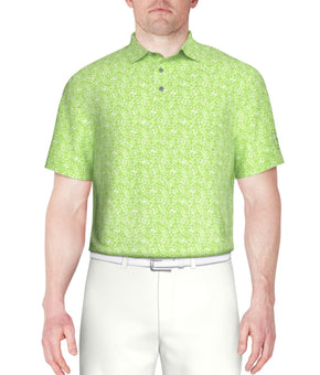 Pga Tour Mens Regular fit Short Sleeve Polo Shirt Large Green
