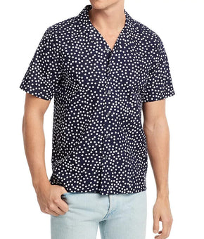 The Men's Store Bloomingdale's Dot Print Camp Shirt Black Size XL MSRP $98