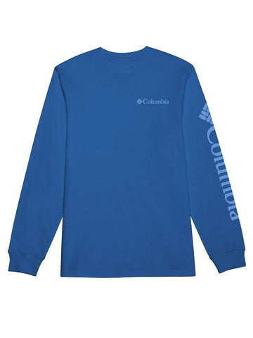Columbia Sportswear Mens Fundamentals Cotton Logo T-Shirt Blue Size S