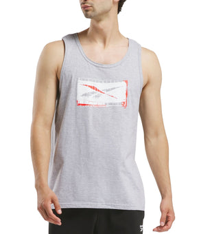 Reebok Men Regular fit Sleeveless Graphic Tank Top Shirt Size XXL Grey Solid