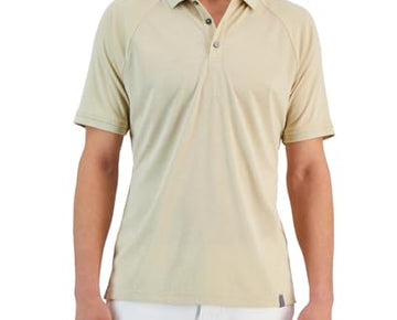 ALFANI Men's Alfatech Polo Shirt Small Brown Rice Natural Size S
