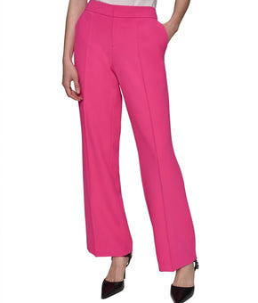 KARL LAGERFELD PARIS Women's Wide-Leg Pants Pink SIze 2 MSRP $109