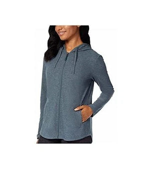 32 Degrees COOL Hoodie Womens Size M Green Full Zip Lightweight Stretch Athletic