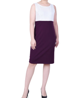 NY Collection Petite Size 16P - 2 Piece Dress Set Plum Purple MSRP $58
