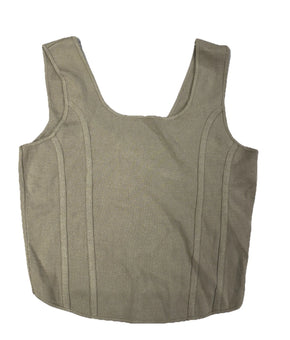 DKNY Women's Scoop-Neck Sleeveless Tank Top Olive Green Size L MSRP $64