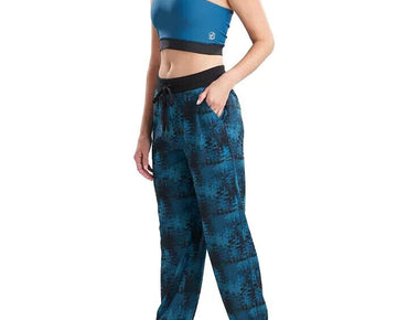 Josie Natori Interlocked Women's Jogger Pants Aqua Blue Size L MSRP $78