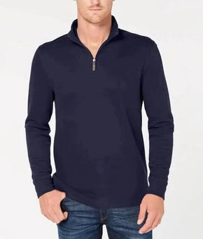 Club Room Mens Quarter-Zip Pullover Sweater Navy Blue Size S MSRP $60