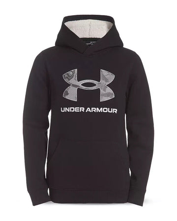 Under Armour Boys' Armour Fleece Logo Hoodie Size 5 Black MSRP $46