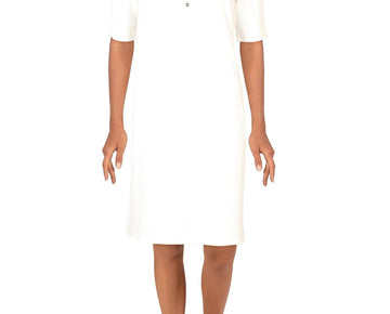 Lauren Ralph Lauren Womens Chase Collared Short Sleeves Shirtdress White Size XL