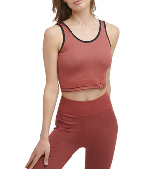 Calvin Klein Performance Women's Medium-Impact Crop Top (Clay Brown, Size S)