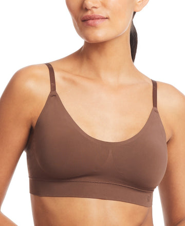 Lauren Ralph Lauren Women's Smoothing Wireless Bralette Brown Size L MSRP $48