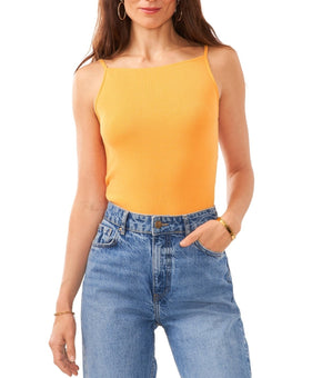 Vince Camuto Women's Ribbed Sleeveless Sweater Tank Top Orange Size XXL MSRP $69