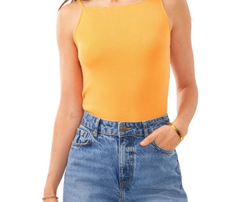 Vince Camuto Women's Ribbed Sleeveless Sweater Tank Top Orange Size XXL MSRP $69