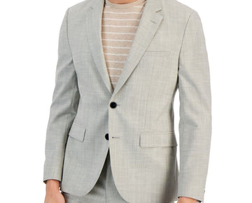 Hugo by Hugo Boss Men's Modern-Fit Superflex Suit Jacket Gray Size 42S MSRP $445