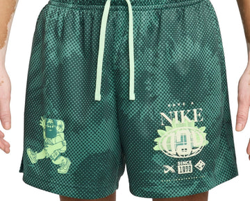 Nike Men Regular fit Athletic Shorts Size L / 6 Green Polka Dot