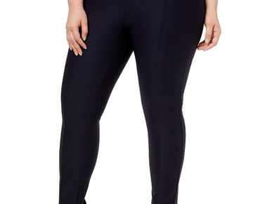 Calvin Klein Womens Plus High Rise Logo Skinny Pants Black Size 1X MSRP $70