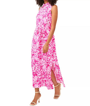 VINCE CAMUTO Printed Cowl Neck Maxi Dress Pink Size Size XXS
