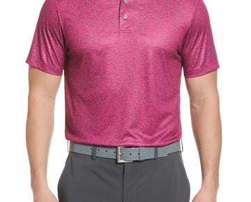 Pga Tour Mens Regular fit Short Sleeve Polo Shirt Size S Purple