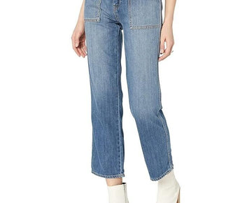 HUDSON Jeans Remi High Rise Straight Elastic Waistband Blue Size 32 MSRP $195