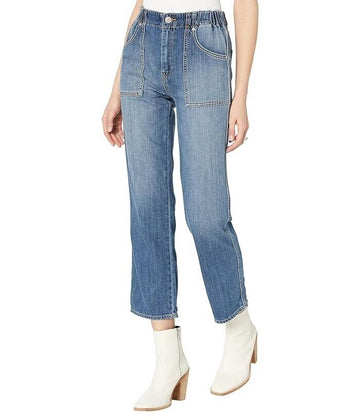 HUDSON Jeans Remi High Rise Straight Elastic Waistband Blue Size 32 MSRP $195