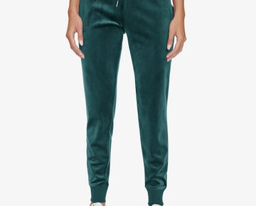 Calvin Klein Women's Velour Jogger Pants Green Size XS MSRP $70