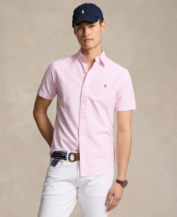 Polo Ralph Lauren Men's Classic-Fit Gingham Oxford Shirt Pink Size XL MSRP $115