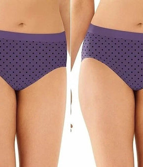 Bali Womens 2-Pack U Hi-Cut Brief Size XL/8 Purple Full Back Coverage