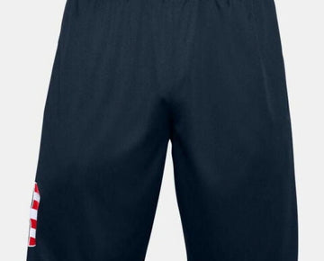 Under Armour Men's UA Freedom Tech Big Flag Logo Shorts 1359349-408 Academy