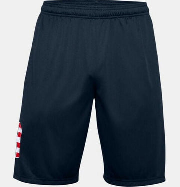 Under Armour Men's UA Freedom Tech Big Flag Logo Shorts 1359349-408 Academy