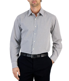 Club Room Men's Regular-Fit Dress Shirt Gray Size 15-15.5 M MSRP $50