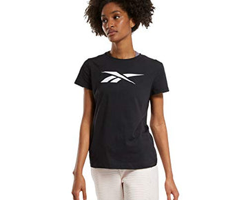 Reebok Women's Training Essentials Graphic T-shirt, Black, Size XXS