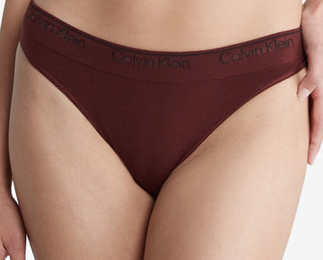 Calvin Klein Modern Seamless Naturals Thong Underwear QF7095 Brown Size XL