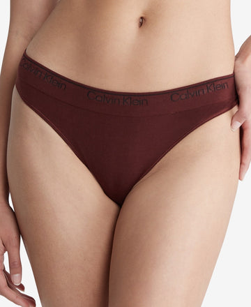 Calvin Klein Modern Seamless Naturals Thong Underwear QF7095 Brown Size XL