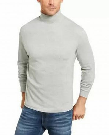 Club Room Mens T-Shirt Soft Heather Solid Turtleneck Gray SizeXL