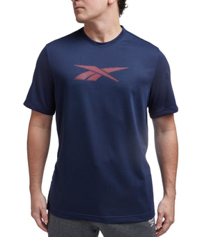 Reebok Mens Regular fit Short Sleeve Graphic T-Shirt Shirt Size L Blue Solid