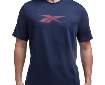 Reebok Mens Regular fit Short Sleeve T-Shirt Shirt Medium Blue Solid