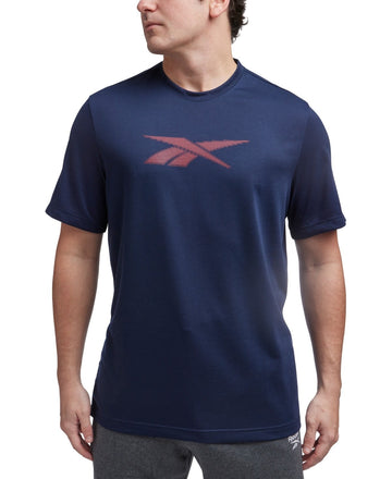 Reebok Mens Regular fit Short Sleeve T-Shirt Shirt XL Blue Solid