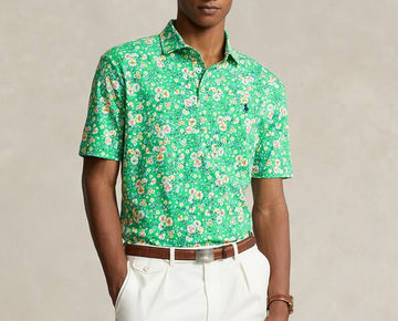 Polo Ralph Lauren Men's Floral Soft Cotton Polo Green Size XS MSRP $125