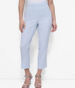 DKNY Ankle Dress Pants Womens Size 6 Blue Slim Tapered Pull On Crepe $99