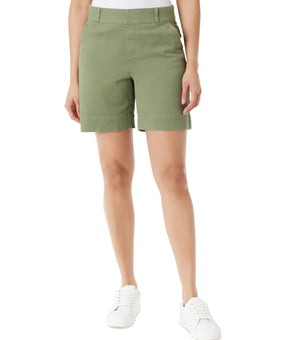Gloria Vanderbilt Women's Shape Effect 7" Shorts Olive Green Size 4