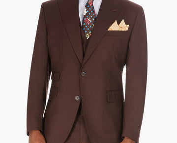 Tayion Collection Men's Classic-Fit Solid Brown Suit Jacket Size 40 MSRP $425