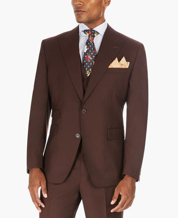 Tayion Collection Men's Classic-Fit Solid Brown Suit Jacket Size 40 MSRP $425